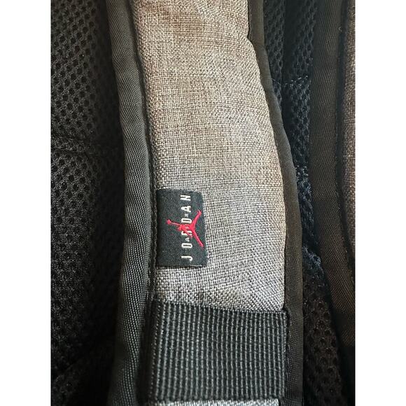 Nike Air Jordan Pivot Backpack Travel Gym Bag School Heather Gray Size Large - Picture 5 of 5